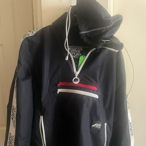 SUPERDRY SPORT CONCEPT Navy Blue Hooded Anorak Jacket
